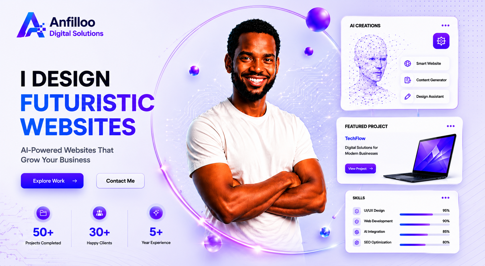 Anfilloo Digital Solutions — I design futuristic websites